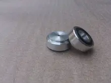 4x silver Aluminum feet for amplifier speaker with Rubber ring D 30mm H 13mm