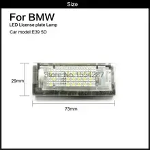 2 pcs Branco 6000 k Erro Livre O Número de LED License Plate Luz fit Para BMW E39 5D 5 Portas Wagon touring
