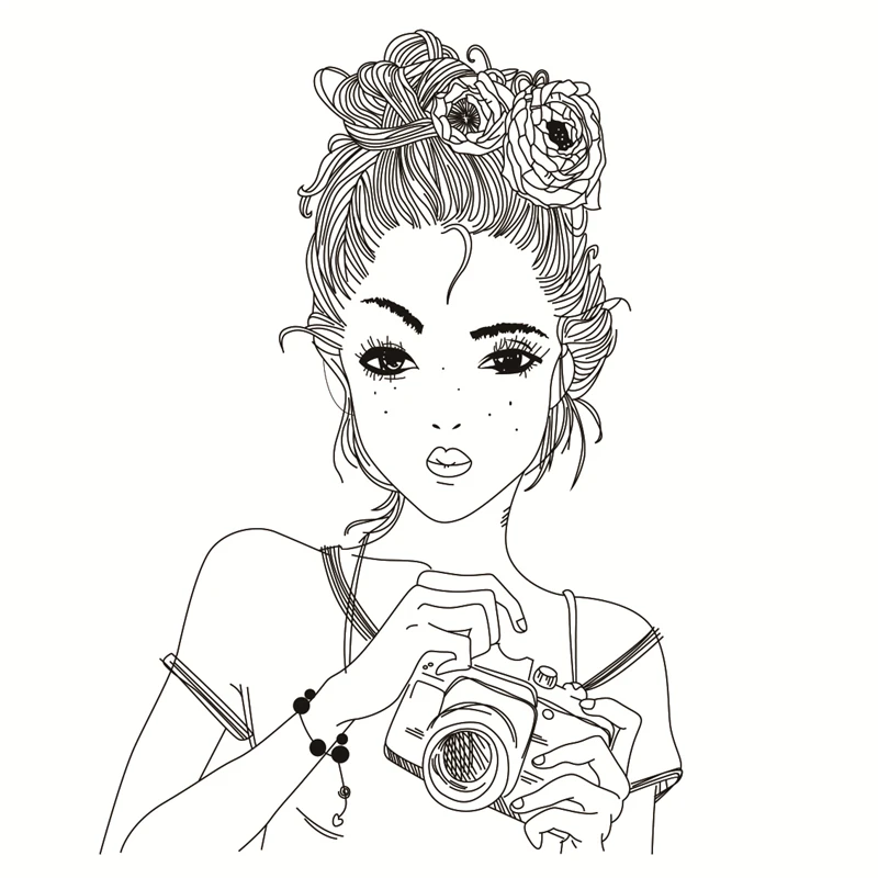 

girl Avatar Transparent Silicone Clear Rubber Stamp Sheet Cling Scrapbooking DIY Cute Pattern Photo Album PaperCard Decor Stamp
