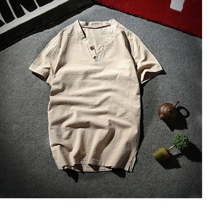 Linen Men Shirts Chinese Culture Men's Shirt Slim Short Sleeve Brand Summer Men Shirts Breathable Asian Plus size M-5XL 6XL