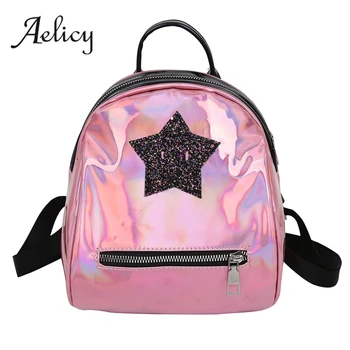 

Aelicy Elegant Style Women Small Backpack Simple Fashion Bright Leather Student Bag Girls Wild Casual New lady's Cute Bag