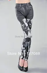 Бесплатная доставка ML7519 модные стильные сексуальные леггинсы бесшовные стильные женские сексуальные леггинсы джинсы Lookr леггинсы