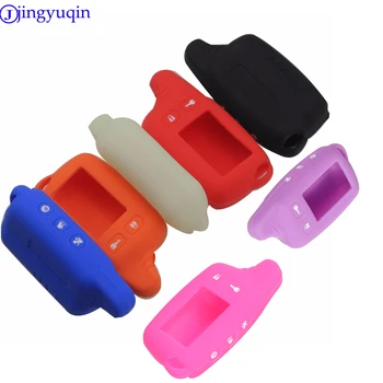 

jingyuqin 10p Tw9010 Silicone Case KeyChain For Russian 2-way Alarm System Alarm Key Fob For Tomahawk Tw9010 9010