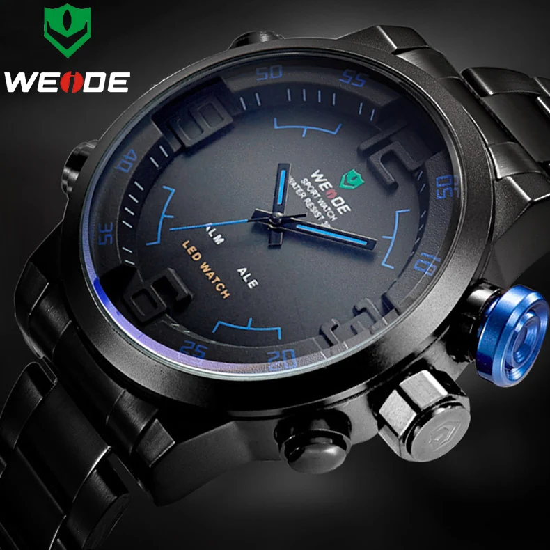 $20.84 Top Luxury Brand Weide Men Full Steel Watches Men Quartz Analog Led Clock Man Fashion Sports Army