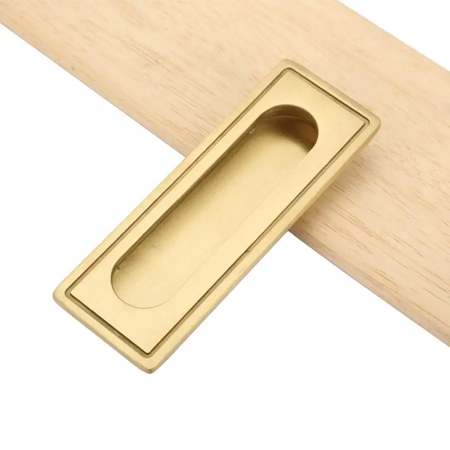 Ручка раздвижной двери латунь Встраиваемая мебель ручка кухонный шкаф ручки для ящика шкафа