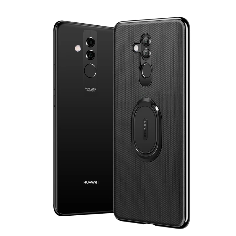 360 чехол с кольцом для пальца для huawei p20 litepro mate 20 Lite Магнитная подставка чехол для huawei Nova 3 3i 2s 3e mate 20X чехол - Цвет: gray