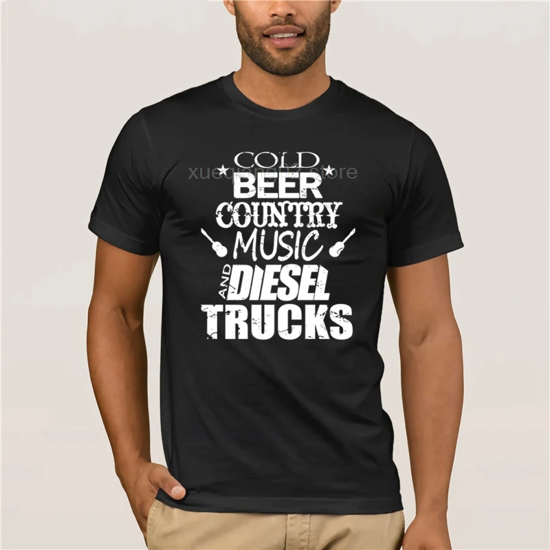 Goede GILDAN Koud Bier, Vrachtwagens amp; Country Muziek t shirt