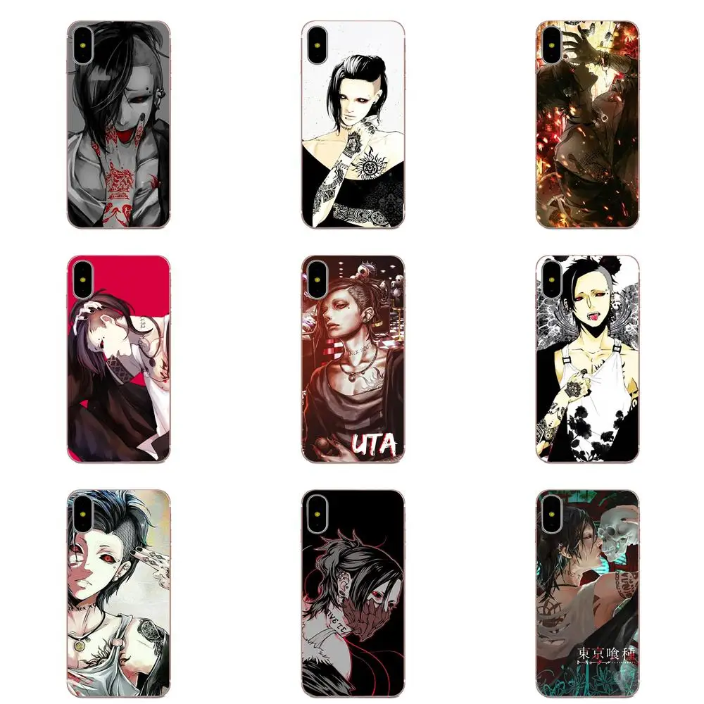 

TPU Hipster Case Tokyo Ghoul Uta For Apple iPhone 4 4S 5 5C 5S SE 6 6S 7 8 Plus X XS Max XR