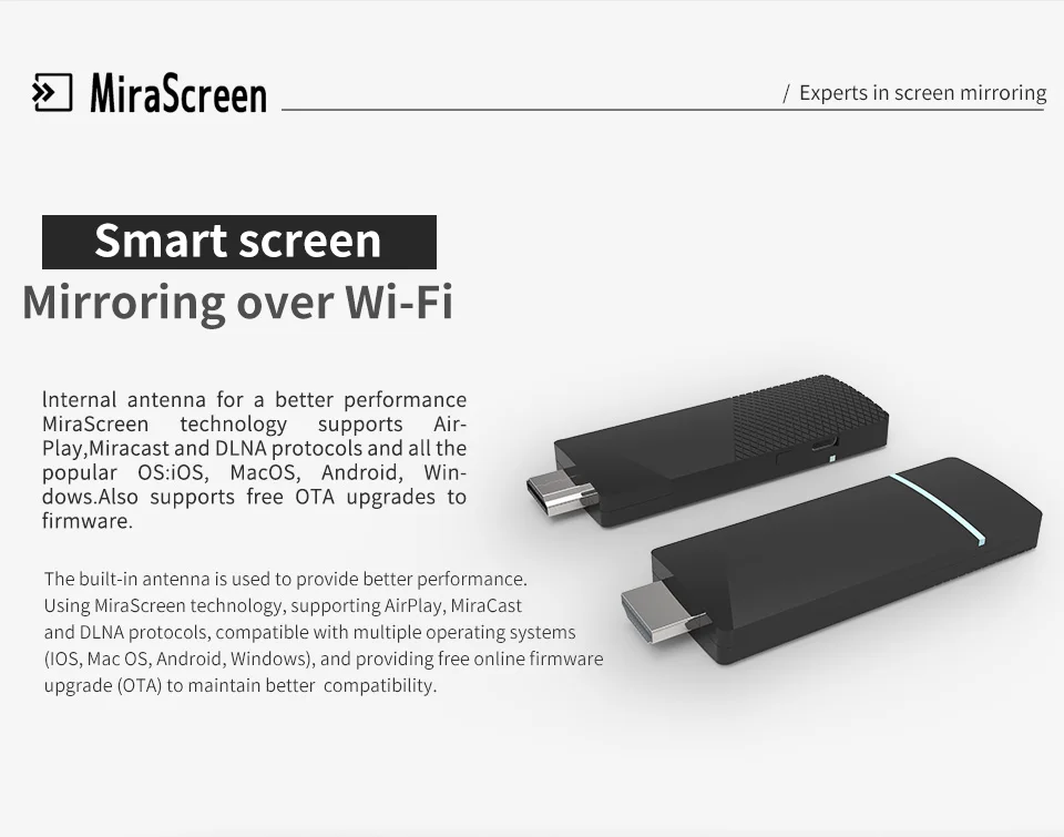 MIRASCREEN A3 tv Stick Wi-Fi дисплей HDMI Dongle приемник Поддержка Miracast Airplay DLNA Мини ПК Android tv