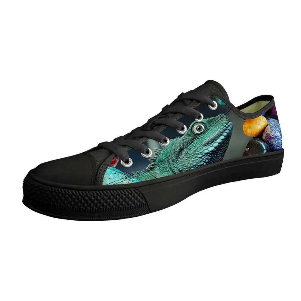 

ELVISWORDS Low Top Frog Toad Animal Vulcanized Shoes Black Sole Trainer Outdoor Running Trainer Fashion Shoes