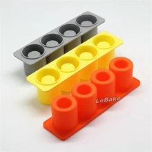 Самые крутые 4 полостей круглый вина Кубок форма силиконовая ice cube формы легко demould формы для летней бар дома питьевой поставки