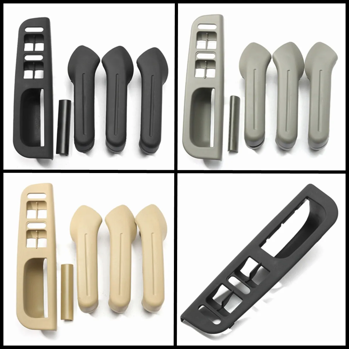 

LHD Interior Door Grab Handle Cover Switch Bezel Set For VW Jetta Golf Bora MK4 Interior Door Handles Black Grey Beige