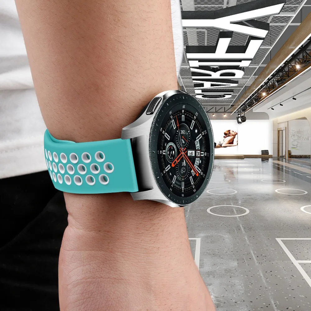22 мм ремешок для часов samsung Galaxy Watch 46 мм gear S3 классические часы Huami Amazfit силиконовый спортивный ремешок для часов 91011