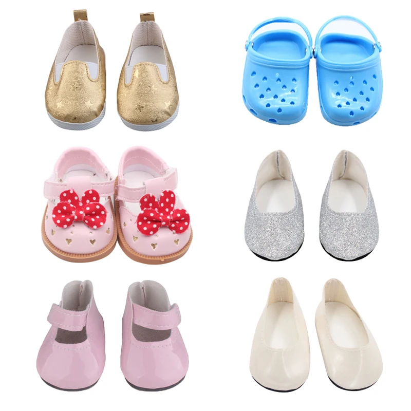 

Doll shoes Born Baby for 18 inch 43cm Star cloth shoes and Small flower leather shoes Suit For Baby Birthday Festival Gift