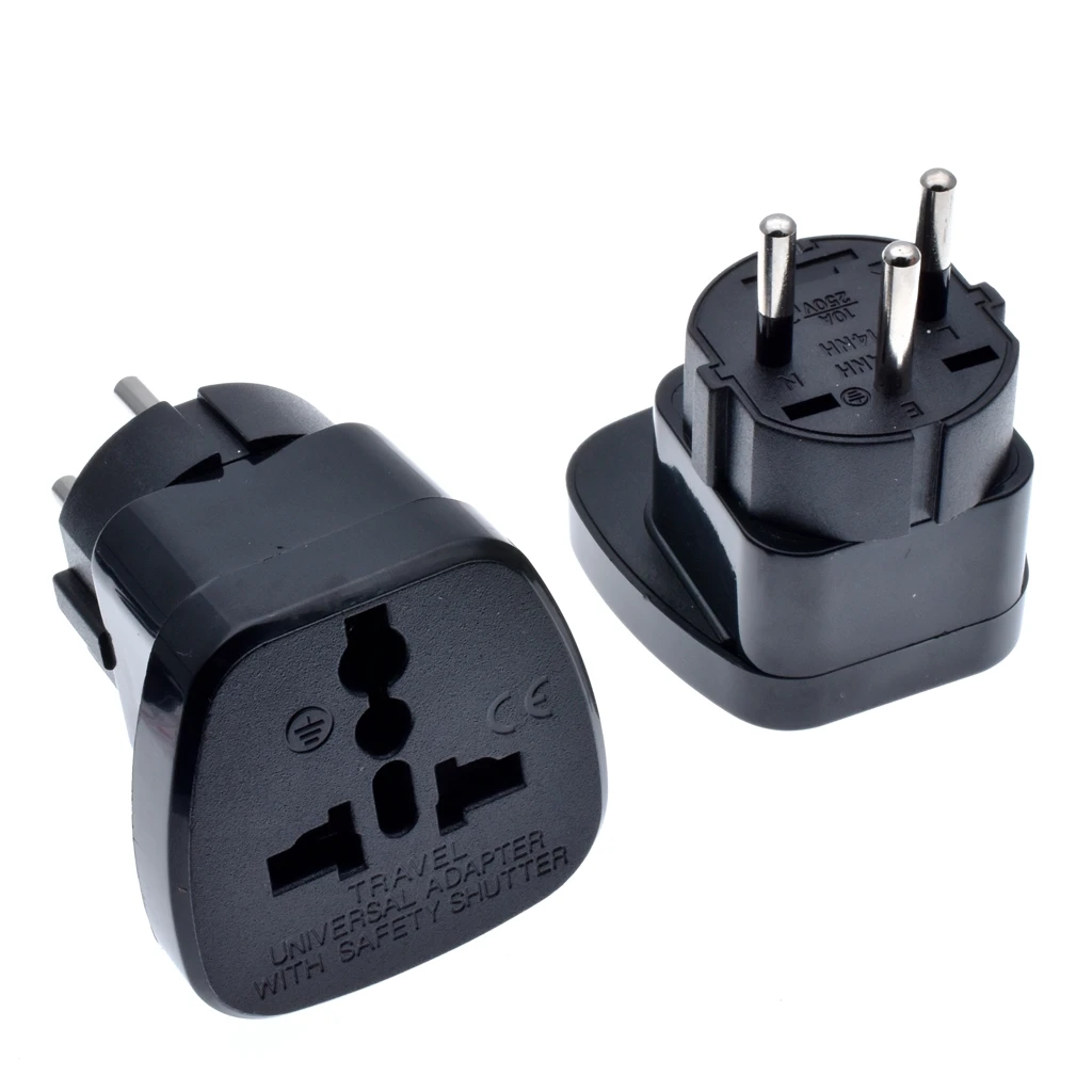 ISRAEL Travel Plug Adapter Universal Outlet change AU/UK/US/EU......to Israeli 3 Pin Grounded Plug Adaptor With Safety Shutter