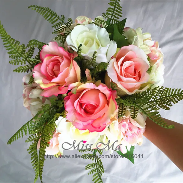 New Pink Stile Europeo Fiore di DIY Set Ortensia Rosa Tavolo Fiore Fiore Artificiale della Festa Nuziale Evento Banchetto FreeShipping