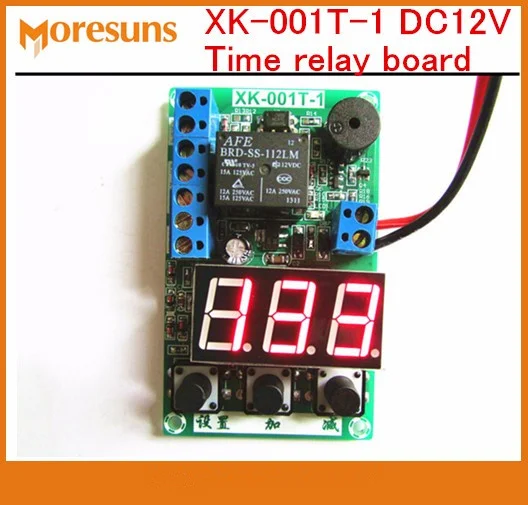Free ship 5pcs/lot XK 001T 1 DC12V Time relay board count voltage