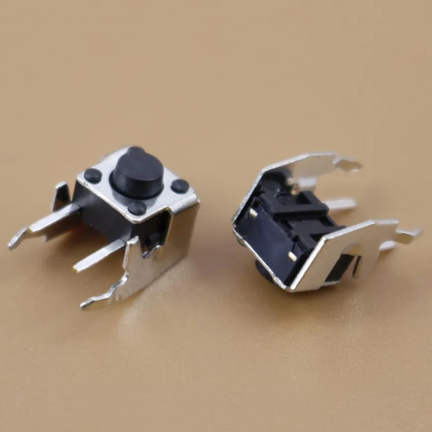 YuXi-택트 스위치 푸시 버튼, 6x6x5 6mm x 6mm x 5mm, 직각 h5 mm, 1 개입
