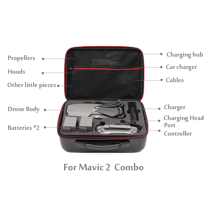 DJI MAVIC 2 Чехол-сумка из искусственной кожи водонепроницаемый портативный Mavic 2 Zoom чехол для переноски сумка Mavic 2 Pro Чехол Аксессуары для Дронов
