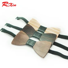 New Design Customize Small Size Boys Wooden bow ties Baby kids bowties Butterfly Cravat Gravata School