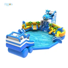 Customized PVC inflatable water park sport games for commercial use