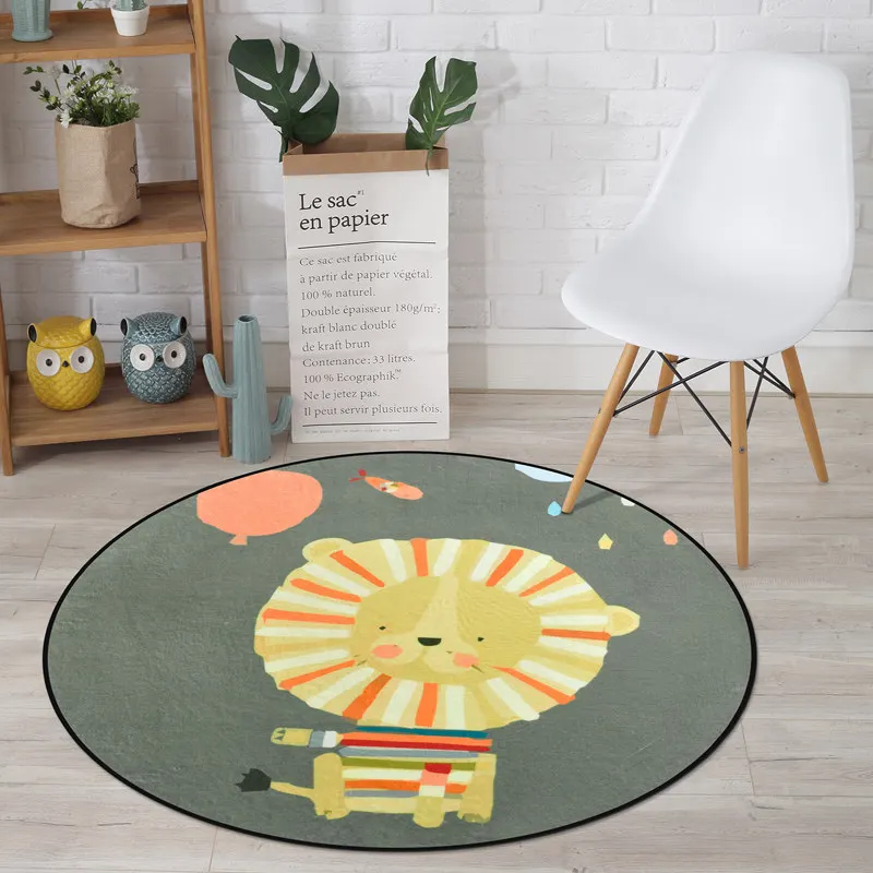 Cartoon Animals Carpet Kids Room Thick Soft Round Carpet Computer Chair Fur Rug Fashion Rugs For Bedroom Kids Tent Round Rug Mat Cartoon Animals Carpet Kids Room Thick Soft Round Carpet Computer Chair Fur Rug Fashion Rugs For Bedroom Kids Tent Round Rug Mat