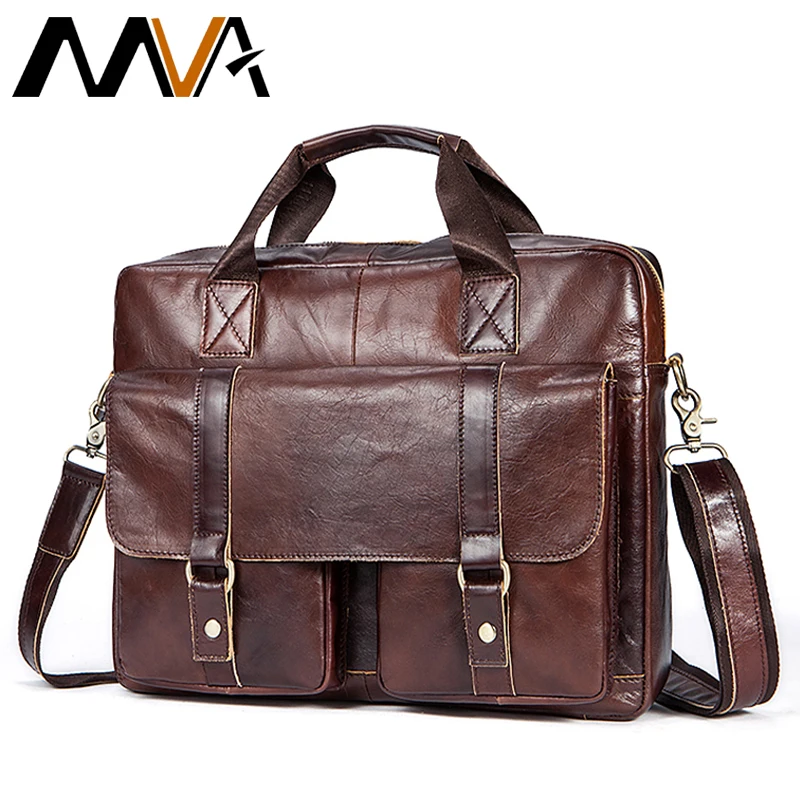 Briefcase male mens leather messenger bags men's shoulder bags genuine