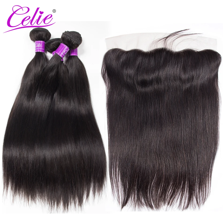Buy Celie Brazilian Straight Hair Bundles With Frontal