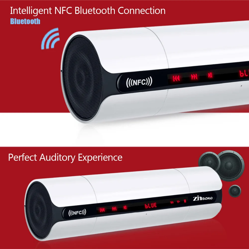 Zinsoko KR8800 портативный Bluetooth динамик беспроводной NFC FM HIFI стерео громкий динамик s Super Bass Caixa Se Som звуковая коробка для телефона