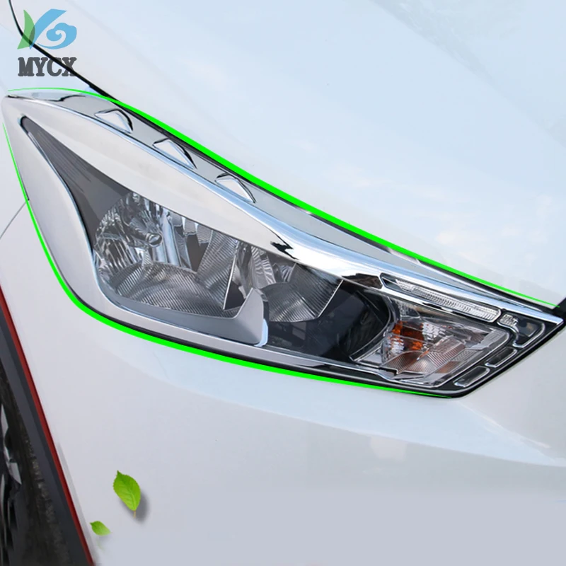 ABS хромированные Автомобильные фары Накладка для Nissan Kicks автомобильные аксессуары Стайлинг