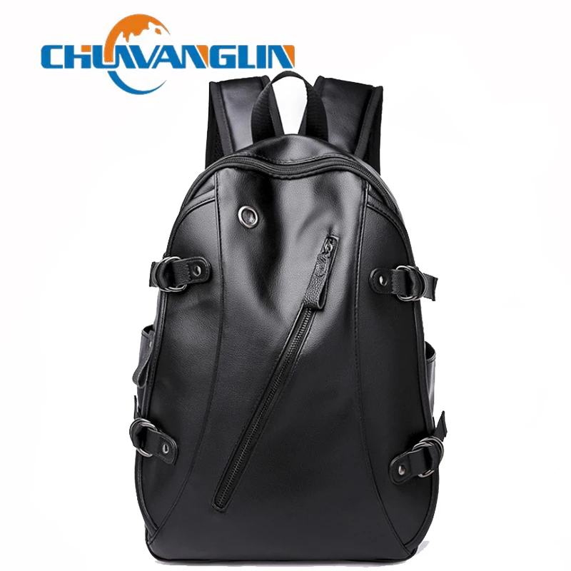 Chuwanglin кожаный рюкзак для мужчин Зарядка через usb рюкзаки Новые Модные школьные