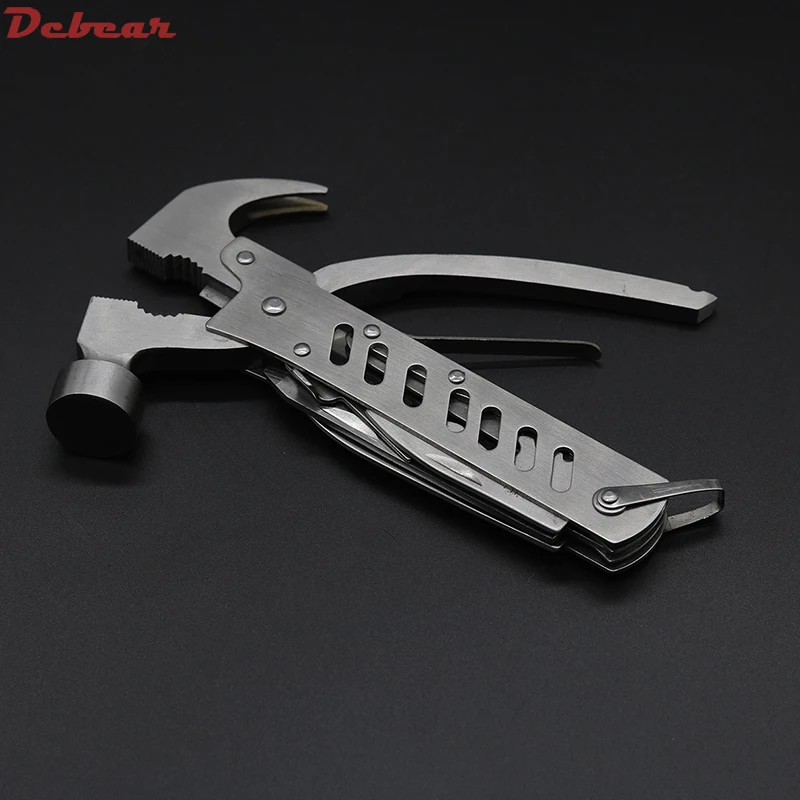 

NEW! Folding Multifunction Outdoor Camping Pocket Tool Hammer Knife Pliers Screwdriver Saw EDC Tools P07#