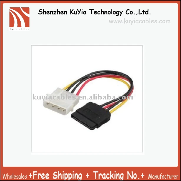 

50pcs/lot!! Free Shipping+IDE to SATA Serial ATA HD Power Cable connector /SATA power cable