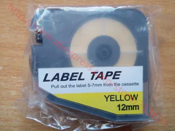 

label tape Cassette LM-412YL White 12mm For LMARK cable marker ID printer electronic lettering machine LK-320 LK-320P