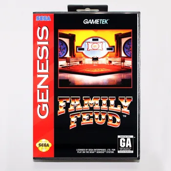 

Family Feud Game Cartridge 16 bit MD Game Card With Retail Box For Sega Mega Drive For Genesis