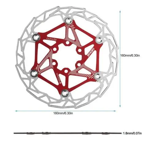 Deckas ультра-легкий MTB горный велосипед велосипедный тормоз диск поплавок деталь для колеса велосипеда 160 мм 6 Болт роторы запчасти велосипедные аксессуары