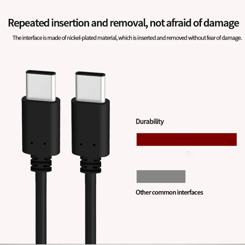 Robotsky عالية السرعة نوع C الذكور إلى نوع-C كابل الذكور USB-C كابل الهاتف المحمول كابل شحن و البيانات ل ماك بوك برو Robotsky عالية السرعة نوع C الذكور إلى نوع-C كابل الذكور USB-C كابل الهاتف المحمول كابل شحن و البيانات ل ماك بوك برو