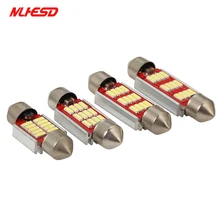 100 шт. 31 мм 36 мм 39 мм 41 мм C5W C10W CANBUS безотказный автомобильный фестонный SMD 4014 светодиодный автомобильный купольный светильник для чтения белого цвета DC12V