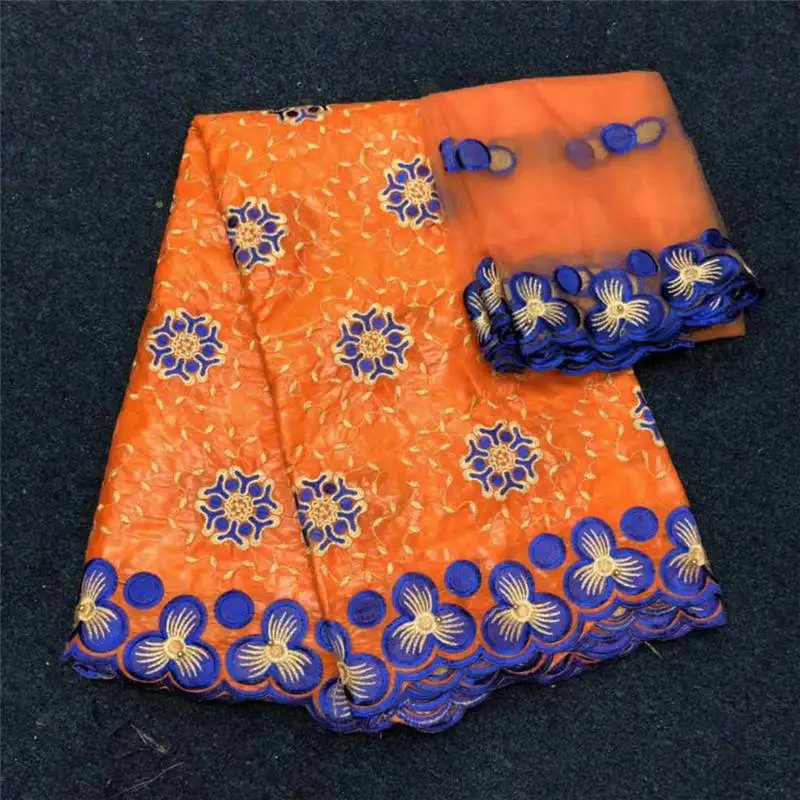 

TL!african bazin riche fabric stones jacquard basin brode getzner 5+2 yards tulle lace scarf fabric for dress ! P61080