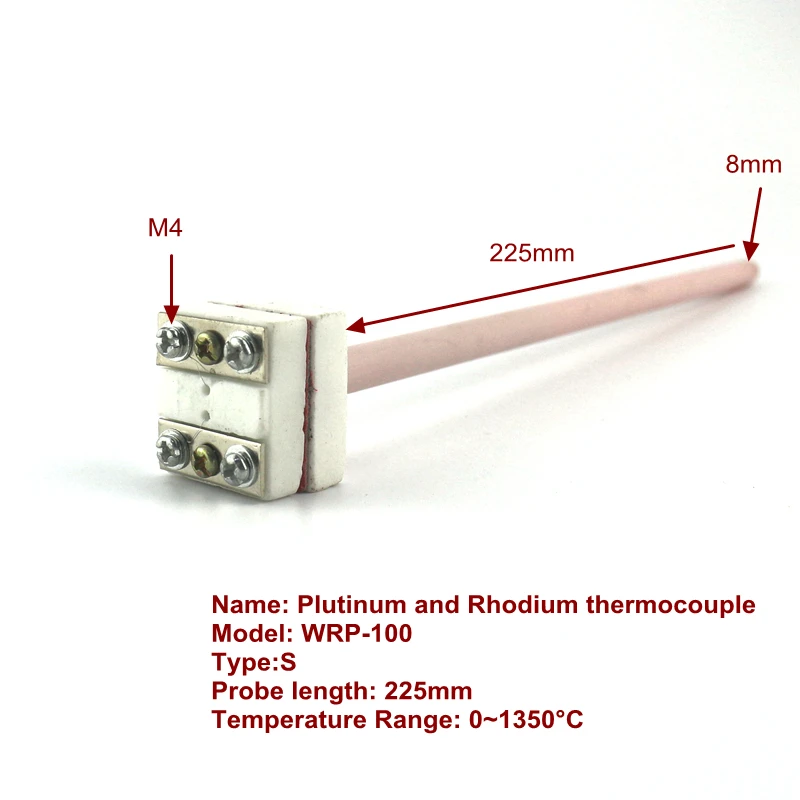 WRP-100 головка зонда S Тип платины и родия термопары Датчик температуры 1350 градусов