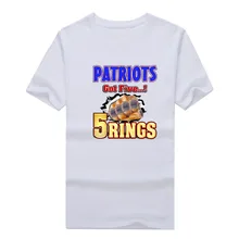 Tom Brady got 5 rings Patriots 2016 SUPER BOWL LI CHAMPIONS T-shirt 100% cotton for fans New England T Shirt 0207-2
