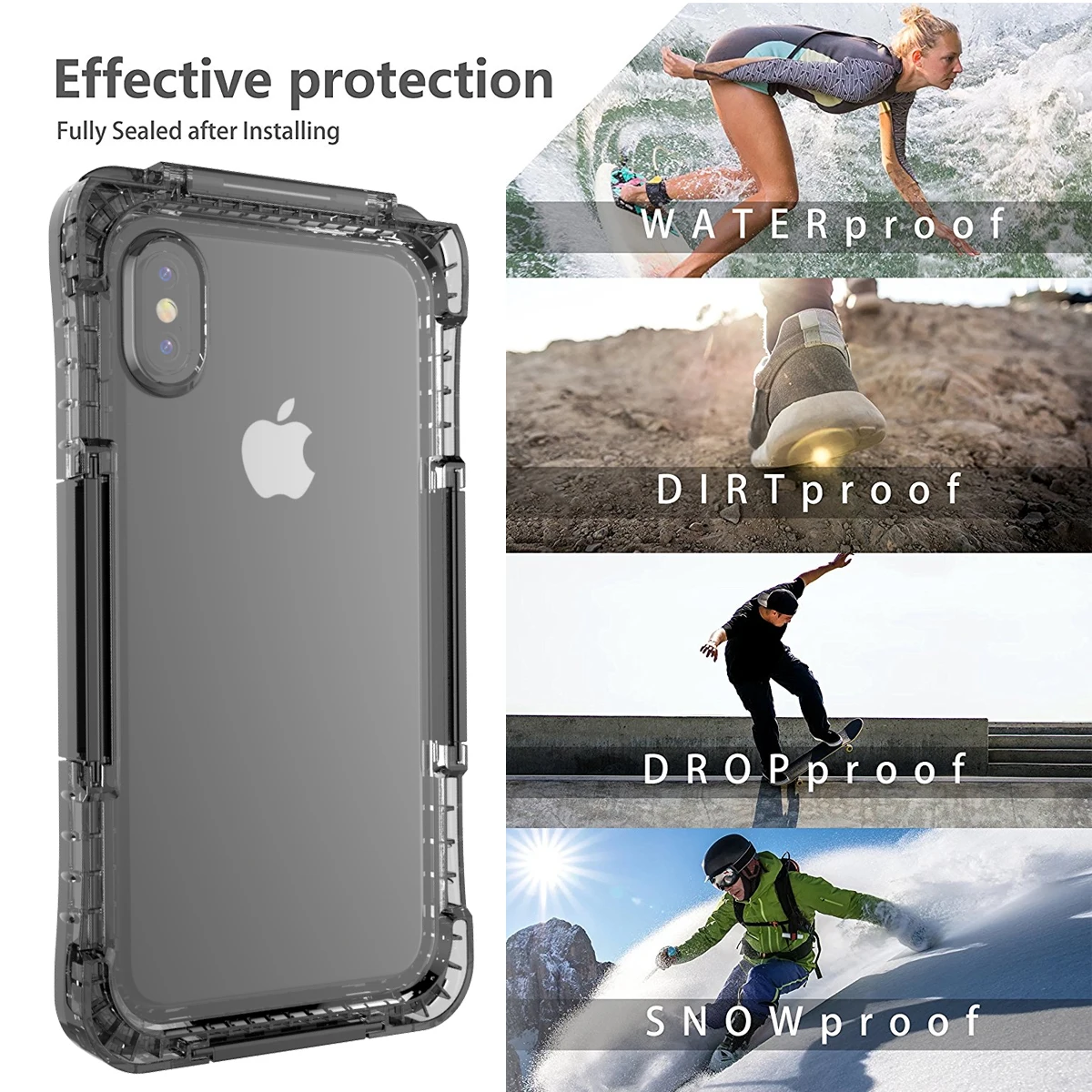 Waterproof Case For iPhone X XS Max XR Case Full Armor Protection Sports Shockproof Cover for iPhone 5 SE 5S 6 6S Funda 7 8 Plus