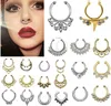 Piercing en titane pour femmes, 21 styles différents, faux nez, Piercing plaqué or et argent, multi-formes, Septum, bijoux pour le corps ► Photo 2/6