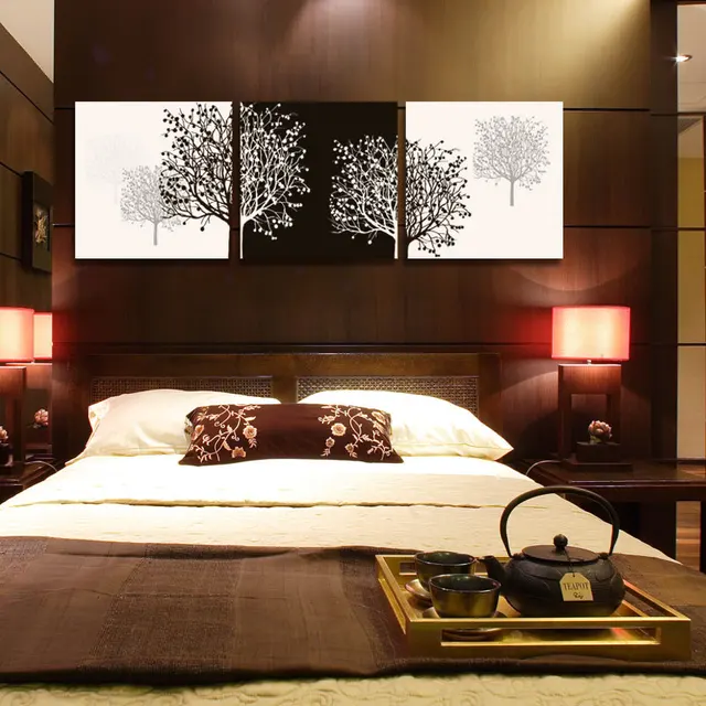 3 Panel Black And White Cuadros Tree Of Life Prints Abstract Modern 3 Panel Black And White Cuadros Tree Of Life Prints Abstract Modern Canvas Wall Art Picture