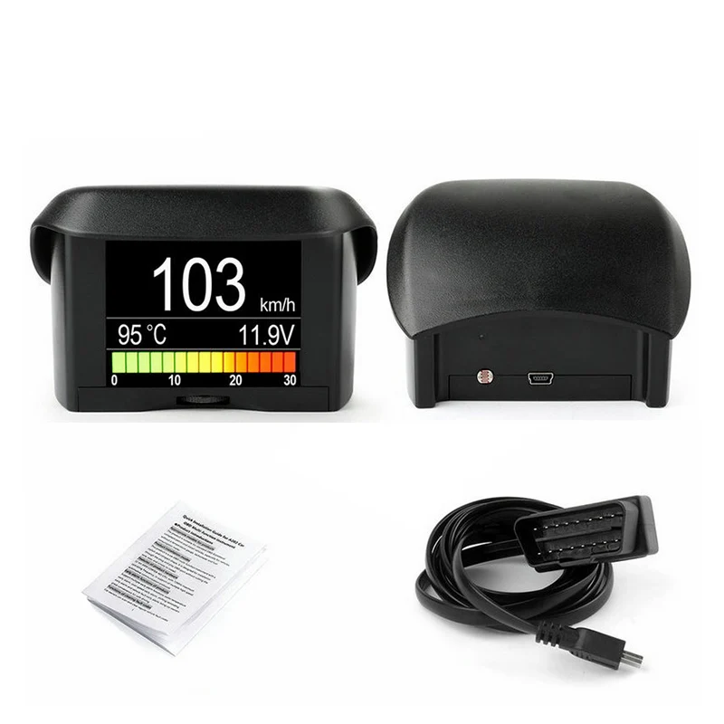 Universal OBD Driving Computer Display Coolant Water Temperature Gauge Voltage Tachometer Speed Digital Meter Display Fault Code