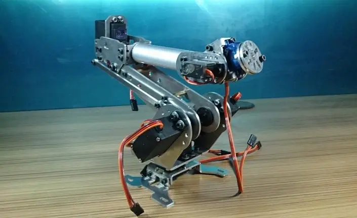 Industrial Robot 698 Mechanical Arm 100% Alloy Manipulator 6-Axis Robot arm Rack with 6 Servos
