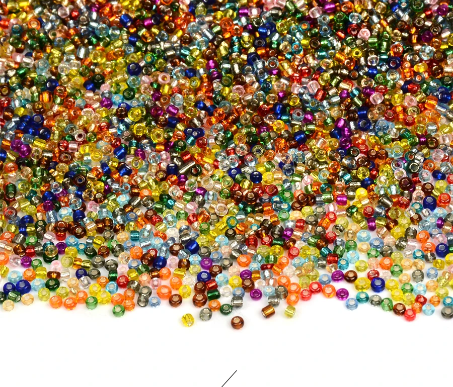 Approx.1000 2 мм Миюки бусины очаровательные Серебристые выстроченные стеклянные бусины для изготовления ювелирных изделий маленькие сеялки Kralen разделительные бусины аксессуары