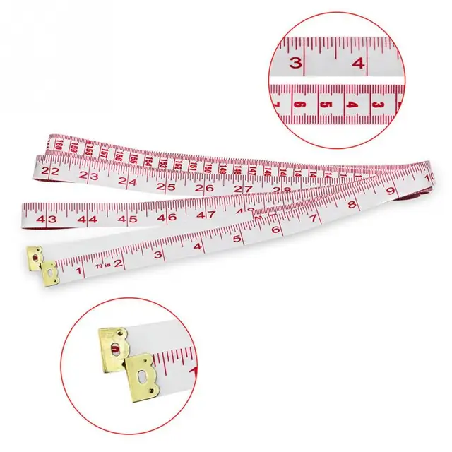 1Pc 2M/79'' Tape Measures Body Measuring Ruler Sewing Tailor Durable Soft Flat Ruler Centimeter Meter