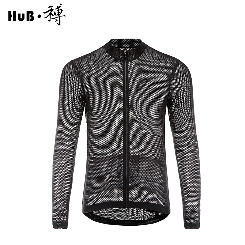 

HuB Hollow longsleeve meshcycling jersey Men's Summer mtb road Bike Clothing perfect quality breathable quick dry bicycle jersey