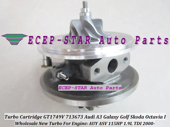Turbo CHRA Cartridge Turbocharger GT1749V 713673-5006S 713673 For Audi A3 Galaxy Golf Skoda Octavia I 2000- 1.9L TDI AUY ASV 115HP (2)